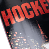 A HOCKEY KEVIN RODRIGUES FIREWORK skateboard with the word "hockey" digitally printed on it.