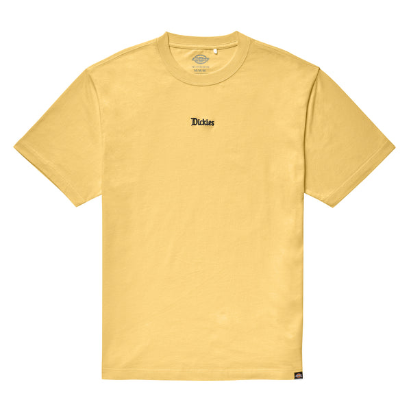 Plain yellow DICKIES polo shirt with the Dickies logo on the chest featuring Temp iQ® intelligent cooling.