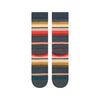 A pair of STANCE SOCKS SOUTHBOUND NAVY LARGE with a striped pattern.