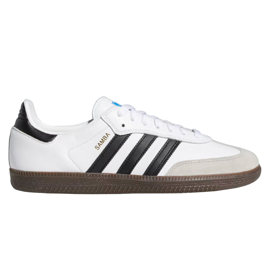 ADIDAS SAMBA ADV sneakers in white and black.