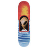A ALIEN WORKSHOP skateboard deck featuring an alien head graphic design against a fiery backdrop and wave patterns.