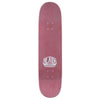 A pink Alien Workshop ALIEN WORKSHOP DOT FADE WHITE WASH TWIN skateboard deck with dot fade and branding at the center.