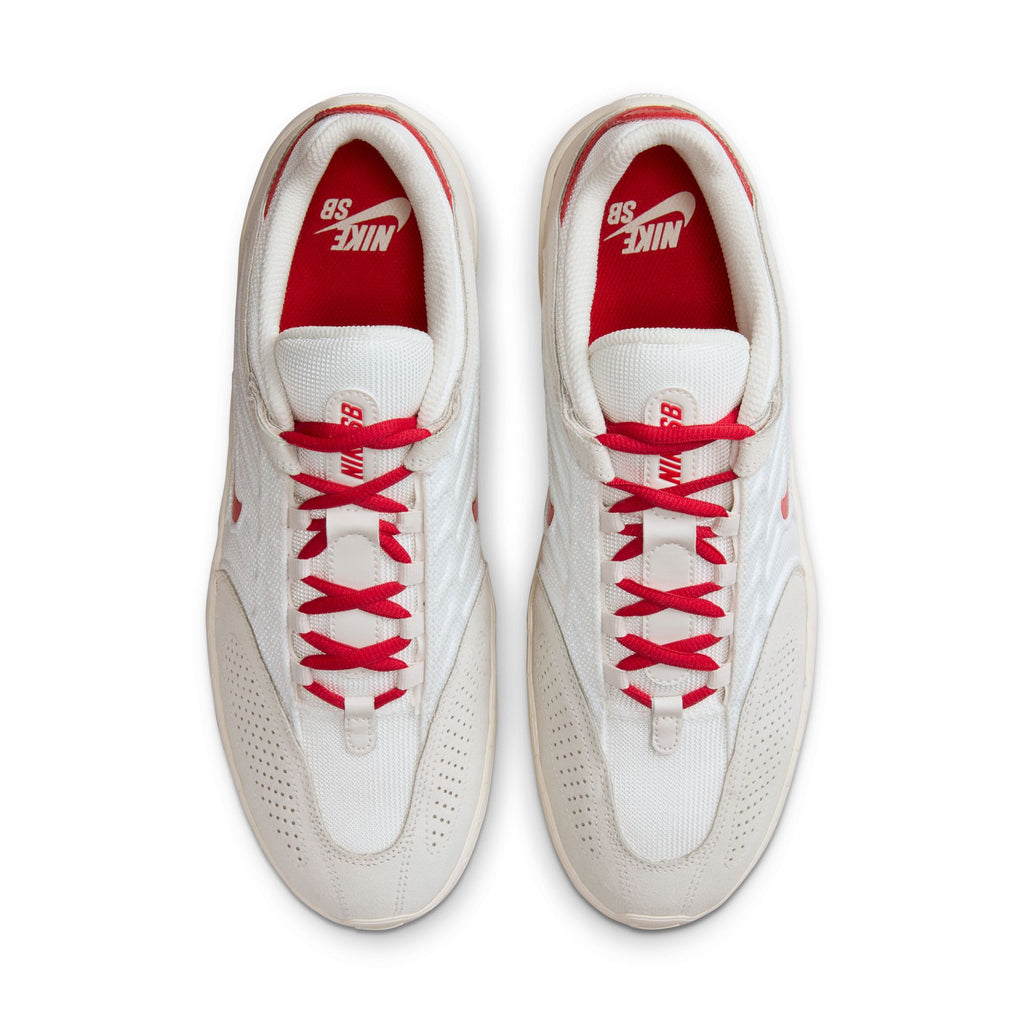 Nike SB Vertebrae Summit White/University Red shoe.