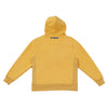 The back of a Carpet Bizarro Zip Hoodie Mustard with a logo on it.