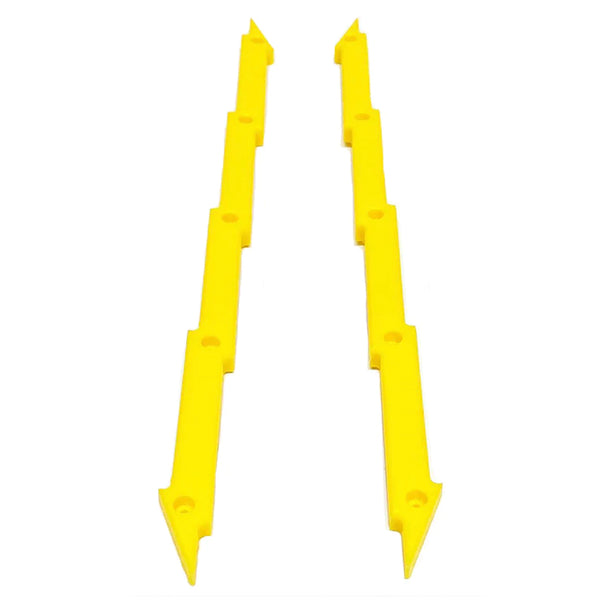 A pair of LIL JAWNS JAWN BOLTS YELLOW on a white background.
