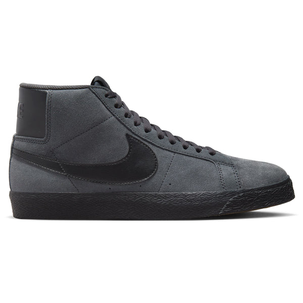 The nike sb blazer mid anthracite/black in grey and black.