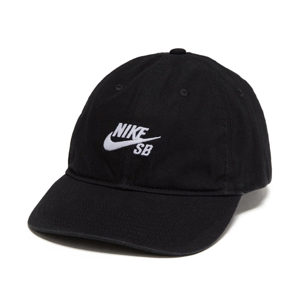 Black nike SB Club hat on a white background.