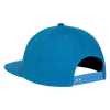 A SCI-FI FANTASY LOGO HAT FRENCH BLUE on a black background with a touch of fantasy.