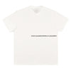 A Disorder DARK EYES TEE WHITE t-shirt with a black line on it.