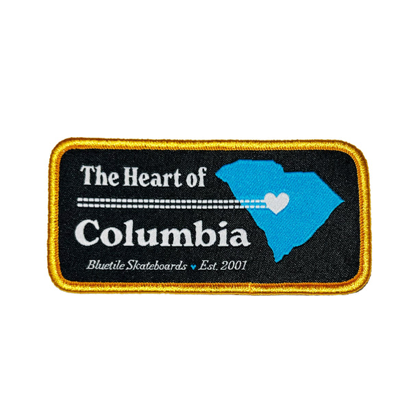 The Bluetile Skateboards BLUETILE HEART OF COLUMBIA PATCH.