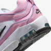 Close-up view of a pink Nike SB Ishod 2 Air Max sneaker highlighting the logo, stitching details, and Max Air technology in the heel.