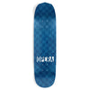 Blue OPERA skateboard deck with a mosaic design and the word "opera" printed in white across the center, crafted from North American Maple.