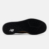 A black NB Numeric 440 V2 cupsole skate shoe sole with tread pattern.
