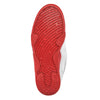 The sole of a red and white ES TWO NINE 8 SKATE SHOP DAY athletic shoe with tread pattern visible.