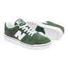 A pair of green NB NUMERIC 480 FOREST GREEN / WHITE sneakers with white soles and laces, featuring a prominent "n" logo on the side.