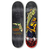 Two STRANGELOVE skateboard decks side by side; the left deck features a "welcome to Florida" sign with a beach, while the right deck, using Heat Transfer technology, displays a graphic of a mermaid holding