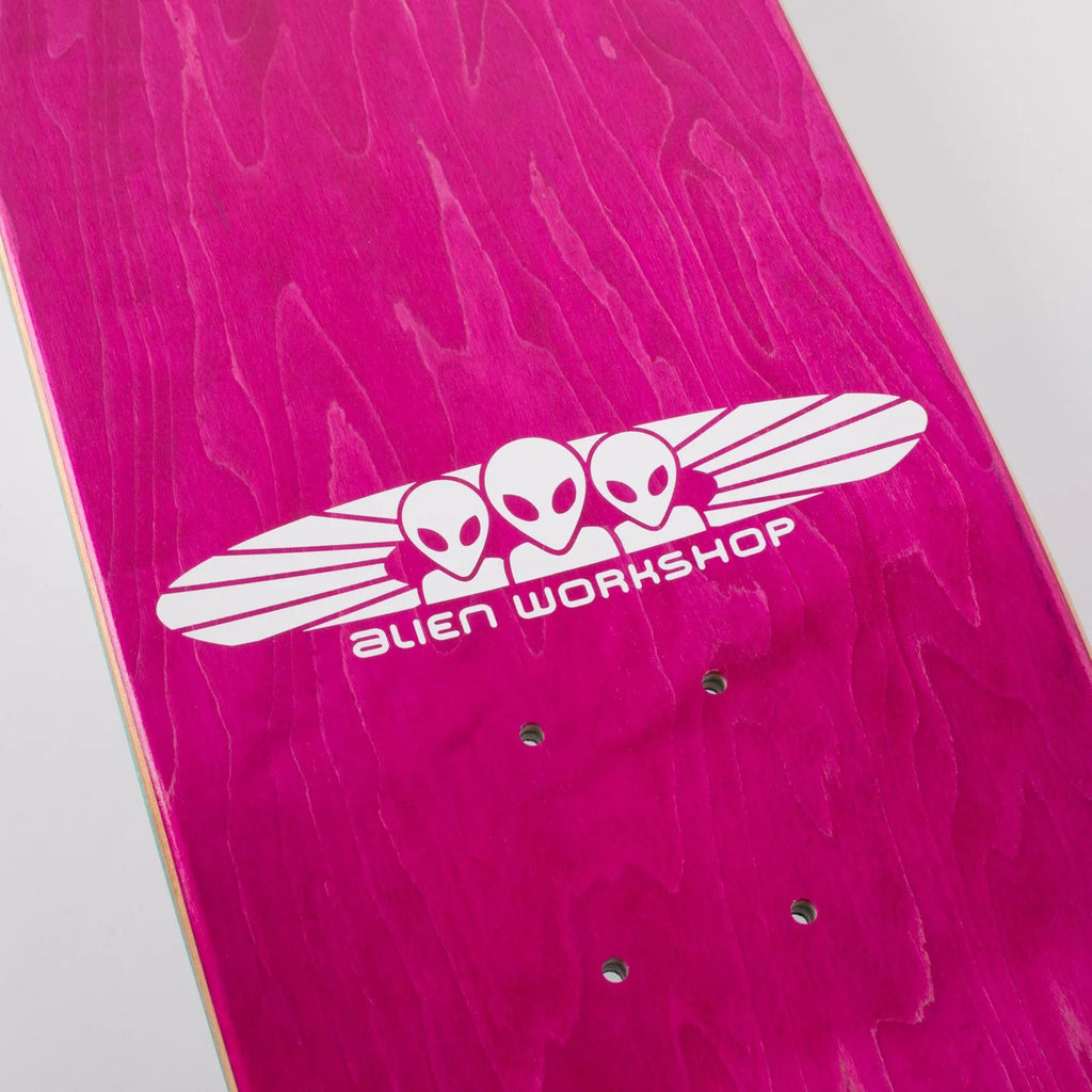 Pink ALIEN WORKSHOP TORCH skateboard deck.
