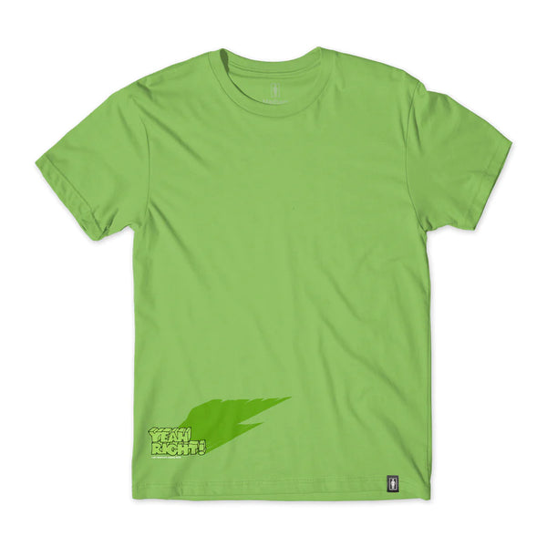 A GIRL YEAH RIGHT SHADOW TEE LIME GREEN t-shirt with a leaf on it for girls by CRAILTAP.