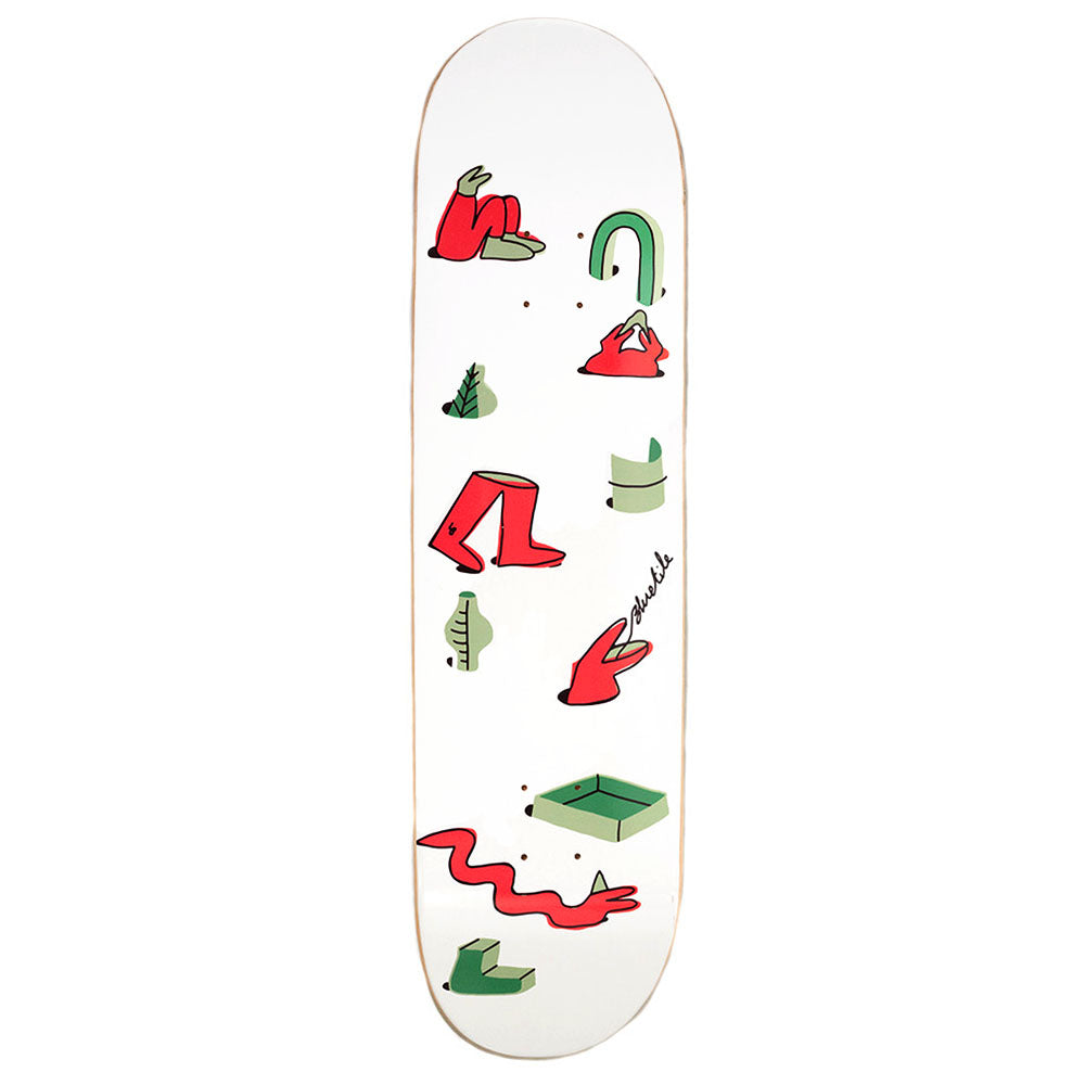 A skateboard adorned with vibrant ARTWORK and featuring the iconic BLUETILE X L.B. MAGICAL QUEST logo on a distinctive BLUETILE background. (Brand: Bluetile Skateboards)