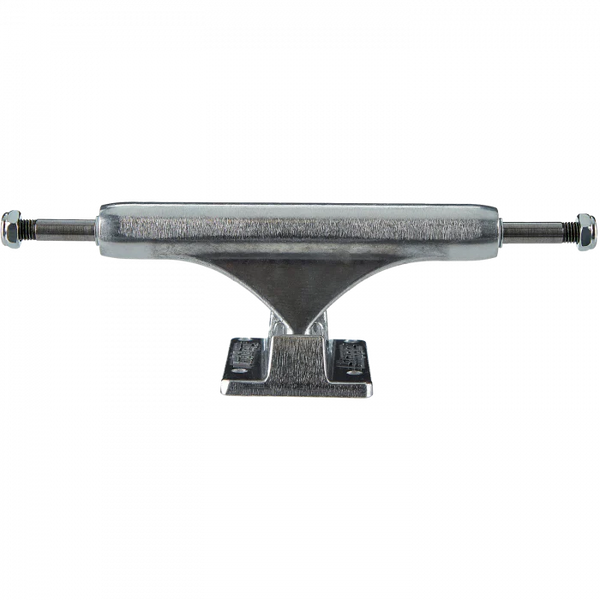 A SLAPPY ST1 CLASSIC 8.5 (SET OF TWO) silver skateboard truck on a black background.