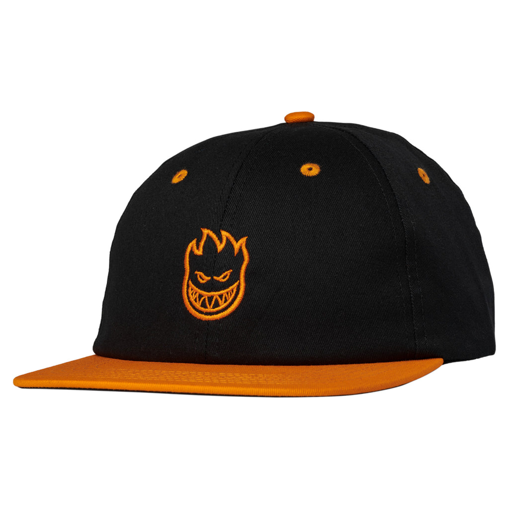 A black SPITFIRE LIL BIGHEAD STRAPBACK hat with an orange SPITFIRE logo.