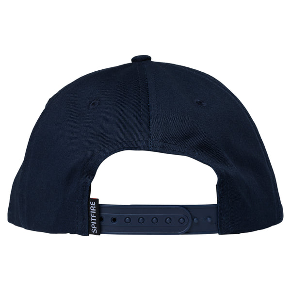 An embroidered SPITFIRE black hat with a strap.