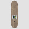 The POPWAR 101 NATAS PANTHER POPSICLE HEAT TRANSFER is a wooden skateboard deck with a natural finish, featuring a green panther graphic and "ONE-ON-ONE" text in the center, highlighted by striking heat transfer details.