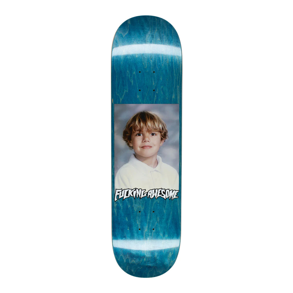 A pro board featuring a photo of the Fucking Awesome Caples Class Photo with various stains.