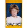 Modified Description: A photo of a young boy with a FUCKING AWESOME ANDERSON CLASS PHOTO photodebut pro board.