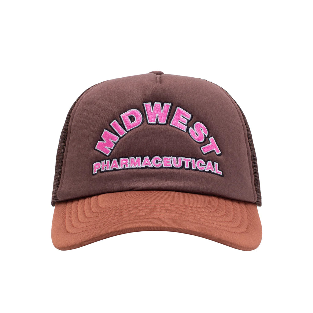Fucking Awesome Midwest pharmacy trucker hat: 
FUCKING AWESOME MIDWEST TRUCKER HAT BROWN by FUCKING AWESOME.