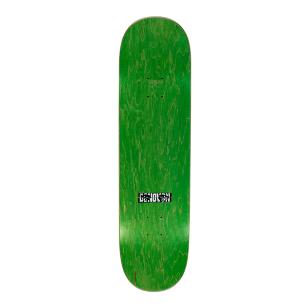 A HOCKEY PISCOPO PRESS RELEASE skateboard on a black background.