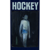 The cover of a HOCKEY book featuring a man in a bathing suit painting.