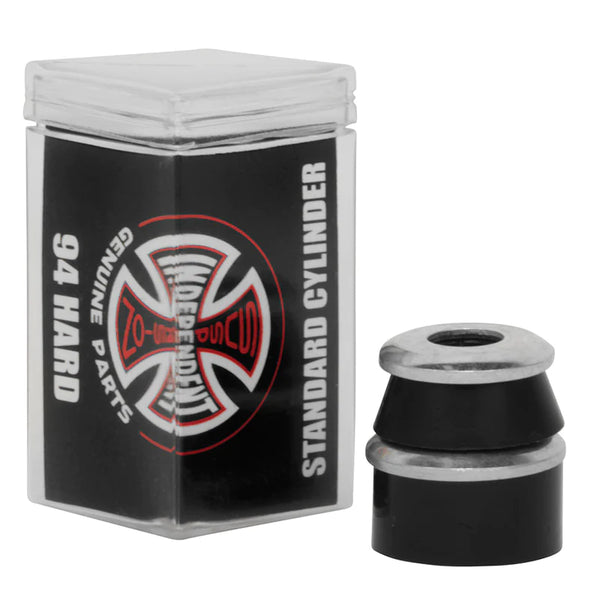 A pair of black standard INDEPENDENT bushings and a box.