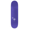 The REAL HAYLEY WILSON CRY LATER TRUE FIT is a purple 8.25" skateboard deck by REAL, featuring two white star graphics and "Real" printed near the lower center, inspired by Hayley Wilson’s style.
