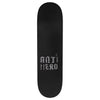 A grey 8.25" ANTIHERO GT REVVINGTON skateboard deck featuring the bold "ANTIHERO" logo in metallic, stylized lettering across the center.