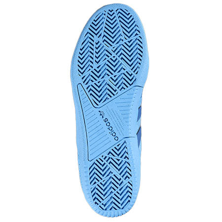 Black sole of a sport shoe with herringbone pattern tread from ADIDAS TYSHAWN LOW BLUE / ROYAL BLUE.