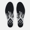 NB NUMERIC NB NUMERIC X NATAS KAUPAS 480 HIGH BLACK / LIME GREEN insoles designed for skaters' shoes, featuring white graphic elements and an illustration of a cartoon figure labeled "NATAS," capturing the essence of life on and off the board.
