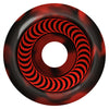 The SPITFIRE O.G. CLASSICS 99A 54MM Red/Black Swirl skateboard wheel features a repeating crescent pattern around the center hole.