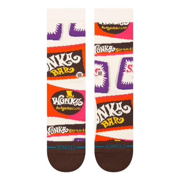 A pair of STANCE Socks Wonka Bars Large with different designs.