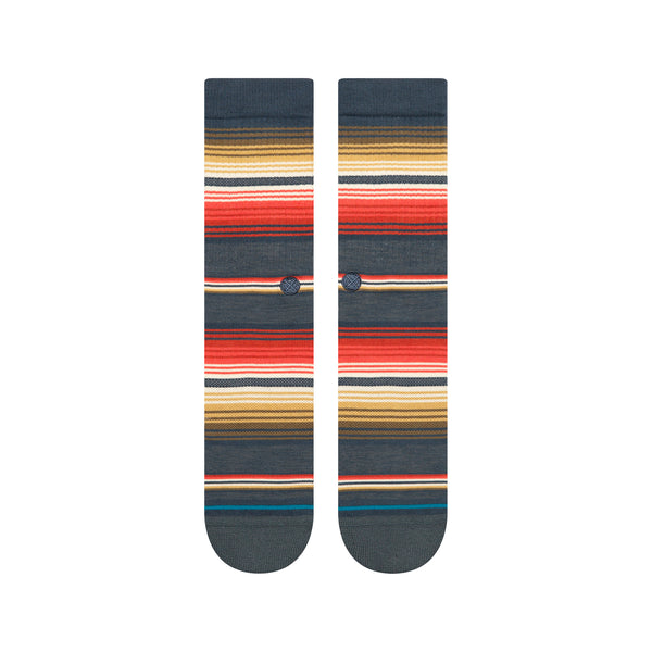 Stance Curren Striped Red, Orange & Blue Crew Socks
