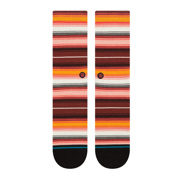 Stance Curren Striped Red, Orange & Blue Crew Socks