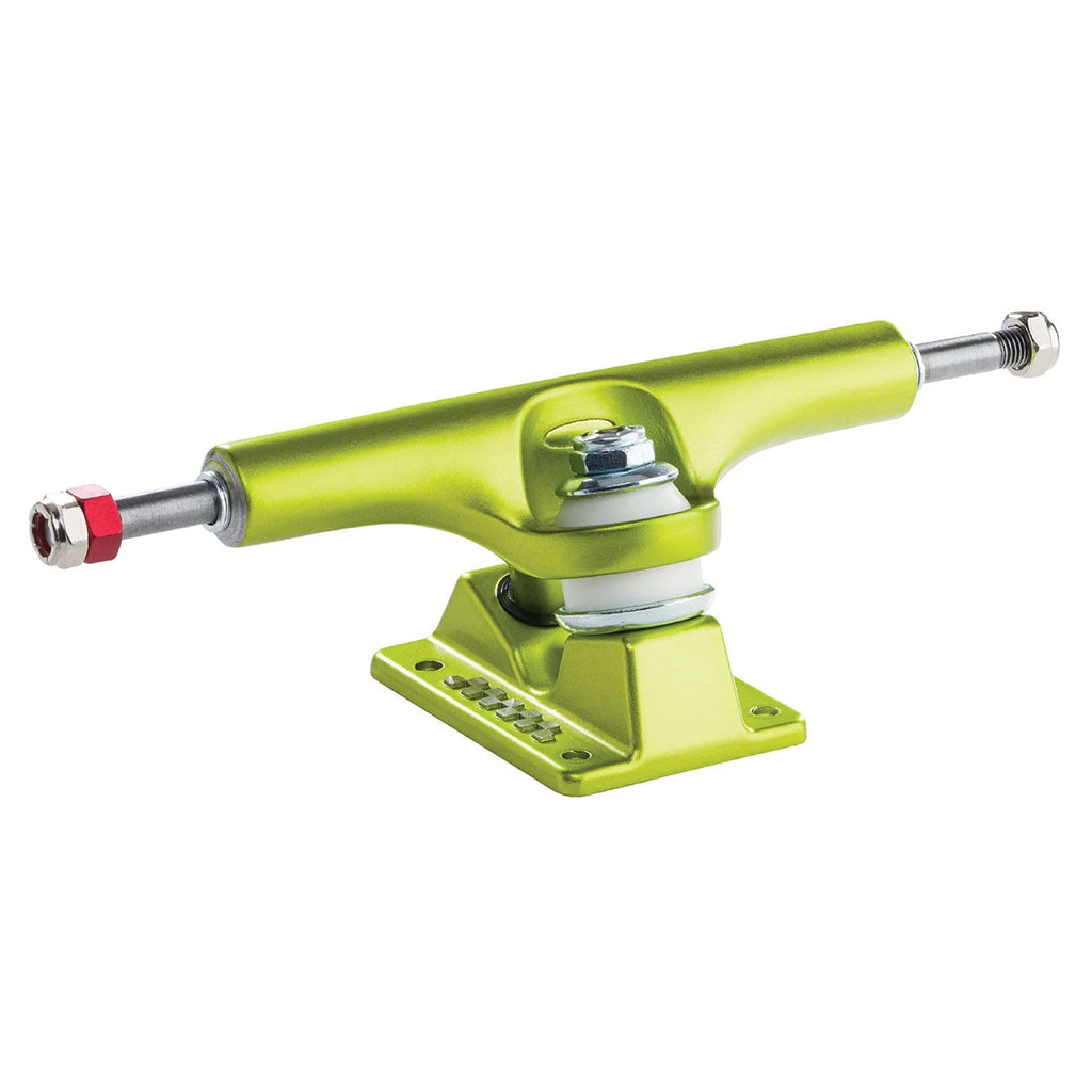 An ACE AF1 66 SATIN LIME skateboard truck on a white background.