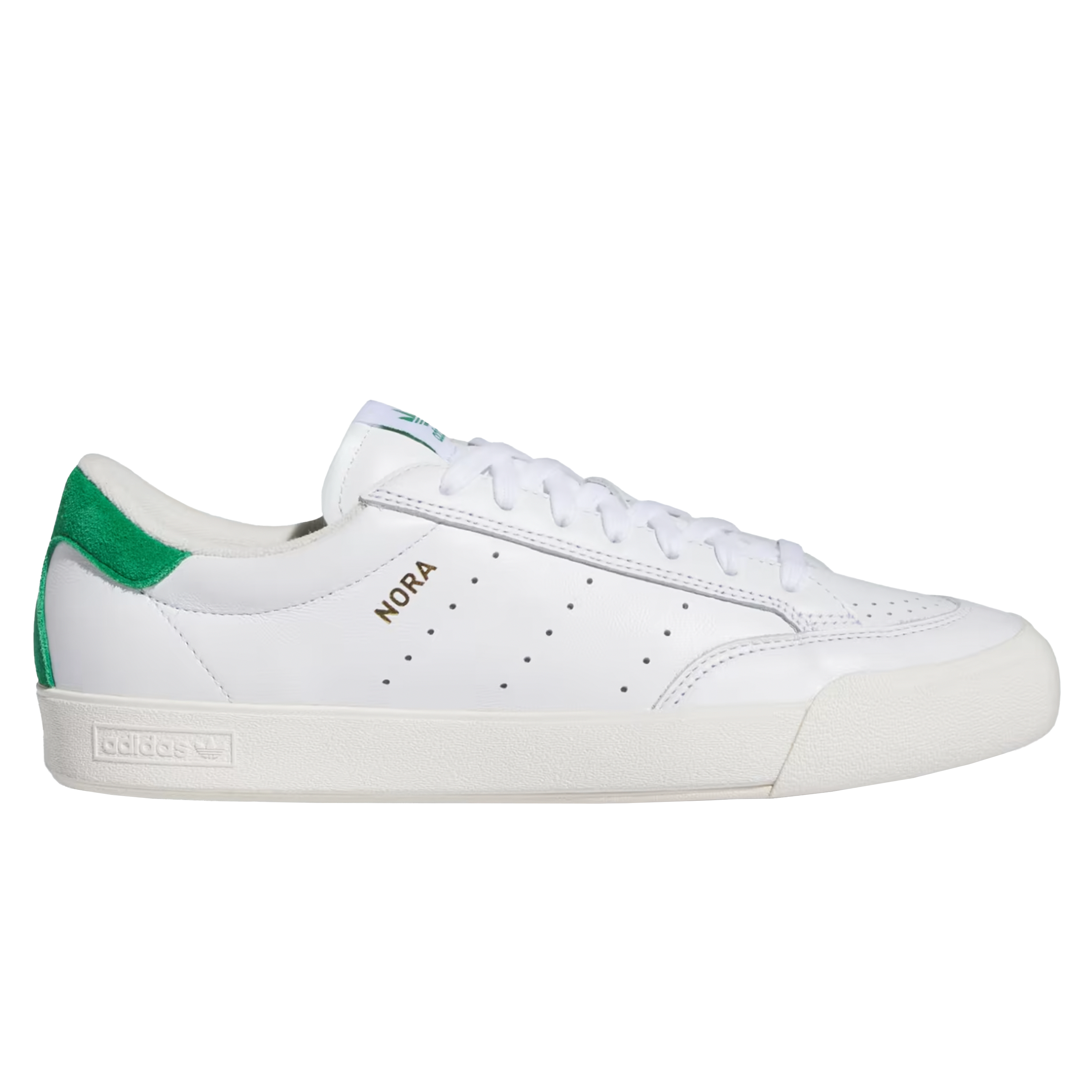 ADIDAS NORA CLOUD WHITE / CHALK WHITE / GREEN– Bluetile