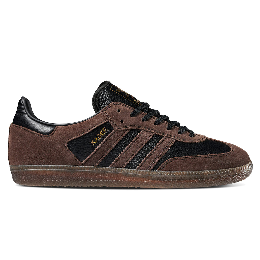 ADIDAS SAMBA ADV X KADER BLACK / BROWN / GUM Bluetile Skateboards ADIDAS SAMBA ADV X KADER BLACK / BROWN / GUM Bluetile Skateboards