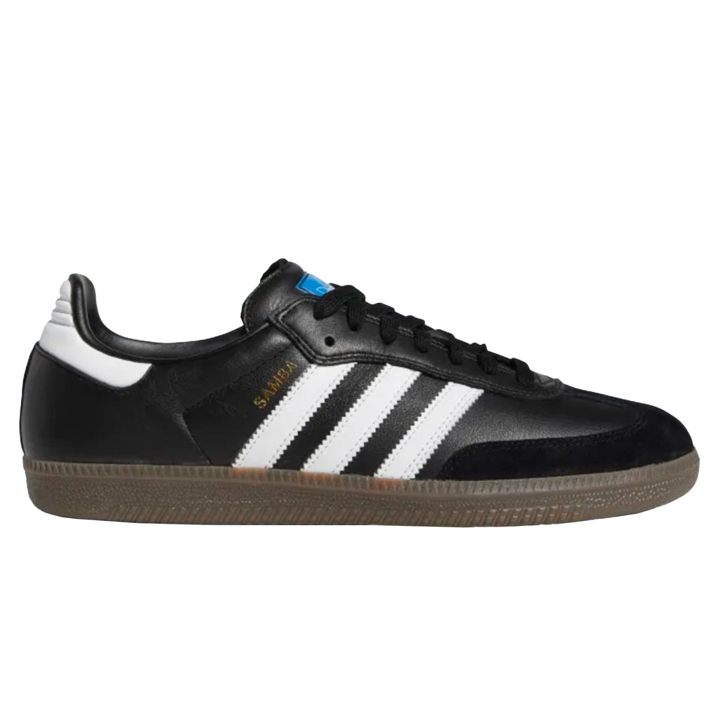 ADIDAS SAMBA ADV black and white trainers now available with herringbone tread for enhanced traction.