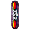 An ALIEN WORKSHOP SPECTRUM skateboard with a skull and a rainbow on it.
