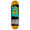 An ANTI HERO TAYLOR INFECTIOUS WASTE skateboard featuring the words "anti hero" prominently displayed.