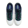 The top view of the Nike Ishod 2 in Navy, showing green eyelets and the name "Ishod" embroidered on the tongue.