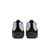 Rear view of a pair of nike NIKE SB ISHOD 2 AIR MAX skateboarding sneakers in white, black, and court purple on a plain white background.