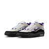 The NIKE SB ISHOD 2 AIR MAX in white, black, and court purple features the iconic Nike Swoosh, translucent sole detail, and Air Max cushioning for superior comfort.